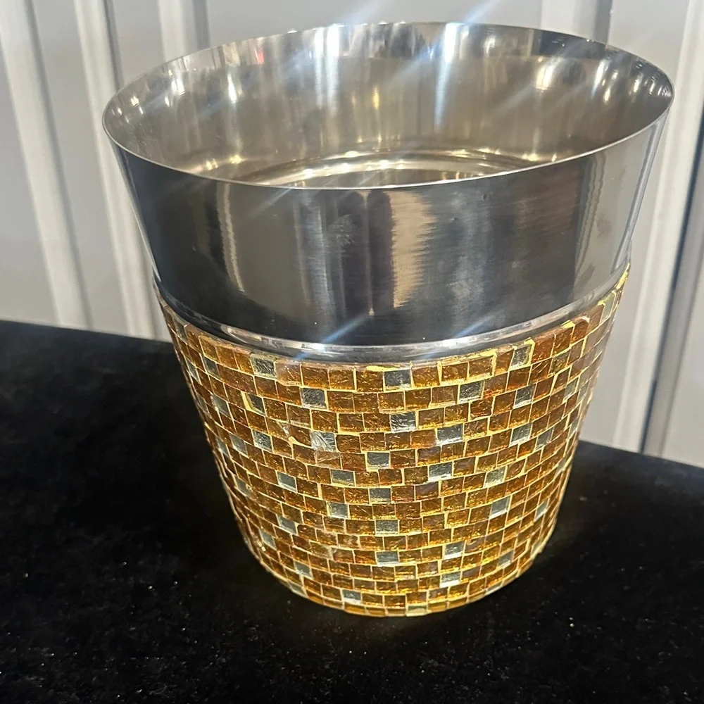PIER 1 IMPORTS Gold Mosaic Stainless Steel